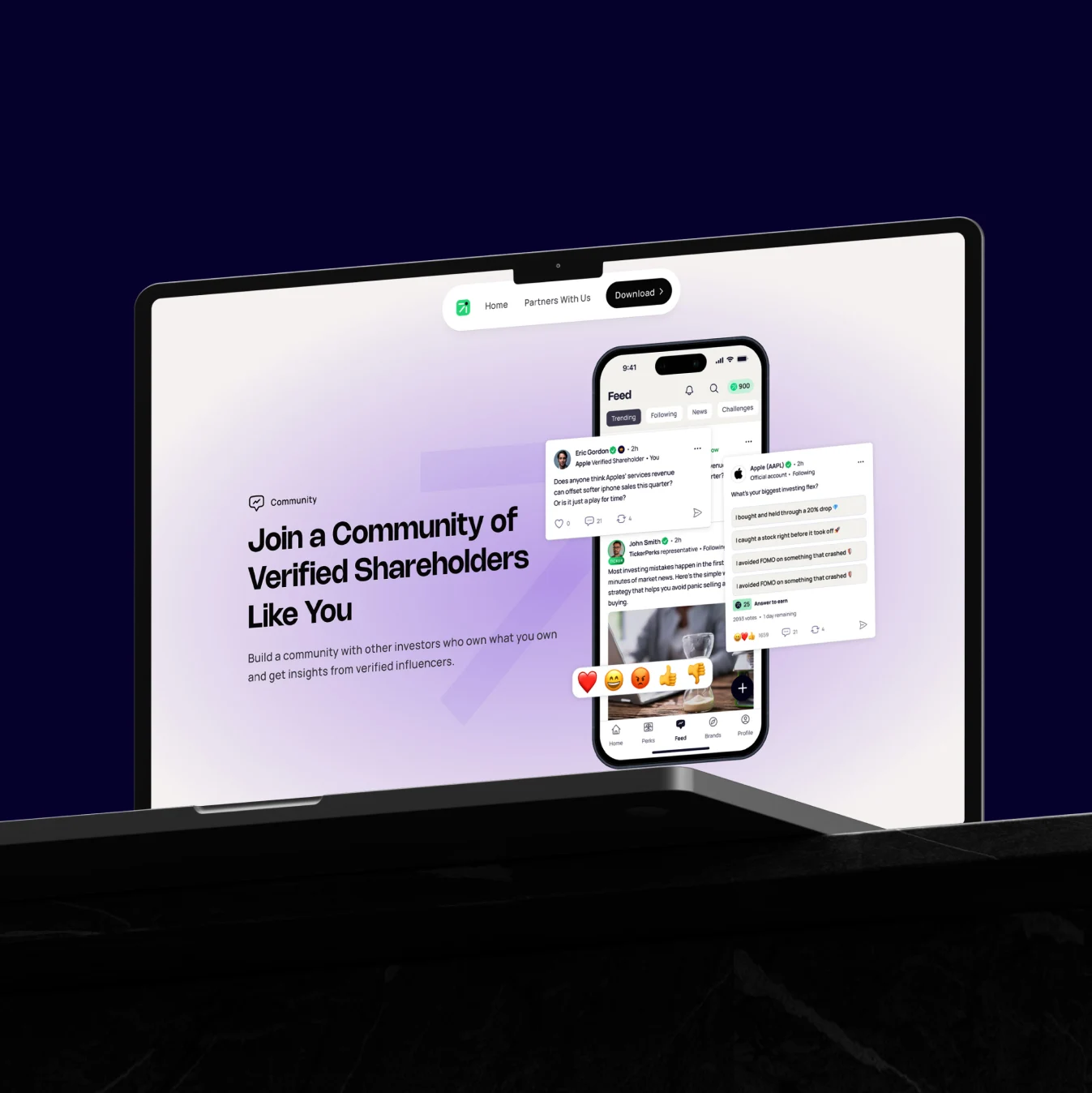 Community website design